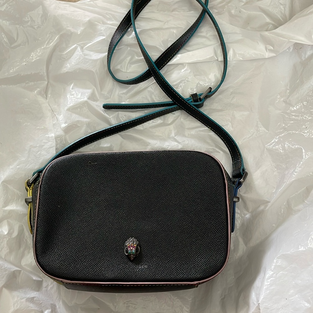 Kurt Geiger Black Crossbody Bag with Silver Hardware